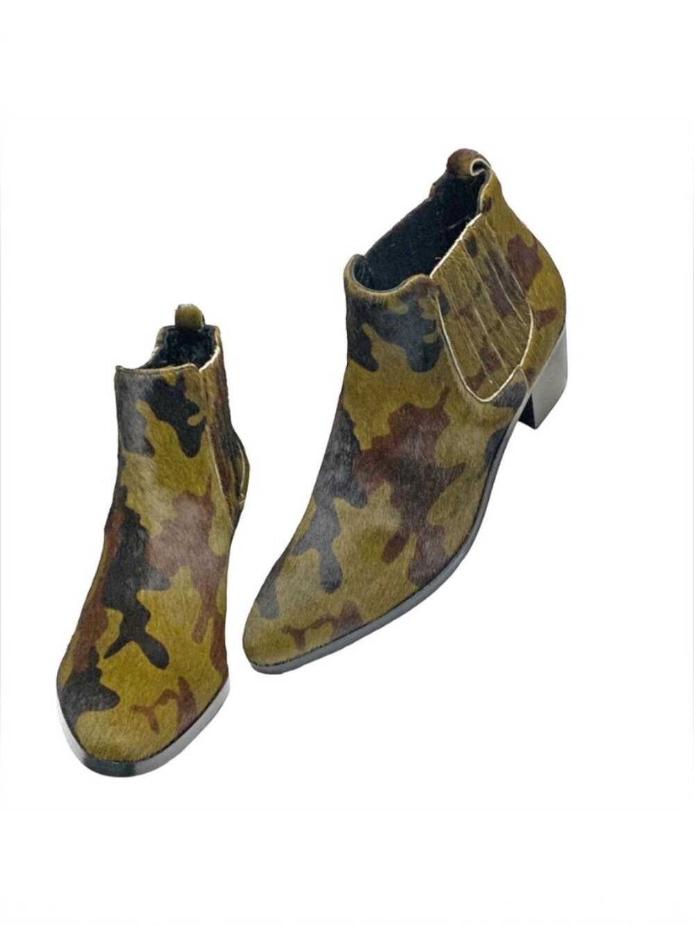 Modern Vice Handler Camo Calf Hair Chelsea‎ Unisex Booties